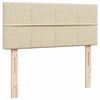 vidaXL Ottoman-Bett mit Matratze Creme 120x200 cm Stoff