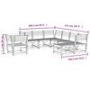 vidaXL 8-tlg. Garten-Lounge-Set Kiefernholz Imprägniert