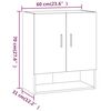 vidaXL Wandschrank Grau Sonoma 60x31x70 cm Holzwerkstoff
