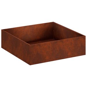 vidaXL Garten-Pflanzgef&auml;&szlig; Rostoptik 80 x 80 x 30 cm Wetterfeststahl