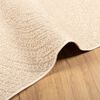 vidaXL Teppich ZIZUR Beige 120x120 cm Jute-Optik Indoor und Outdoor