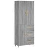 vidaXL Highboard Grau Sonoma 69,5x34x180 cm Holzwerkstoff