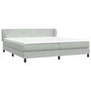 vidaXL Boxspringbett mit Matratzen Hellgrau 200x210 cm Samt