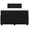 vidaXL Boxspringbett mit Matratze Schwarz 120x190 cm Samt