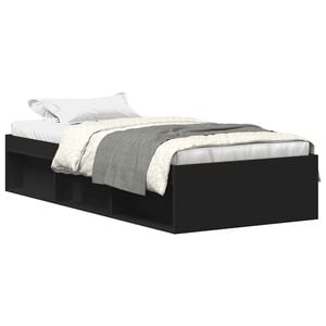 vidaXL Bettgestell Schwarz 90x200 cm
