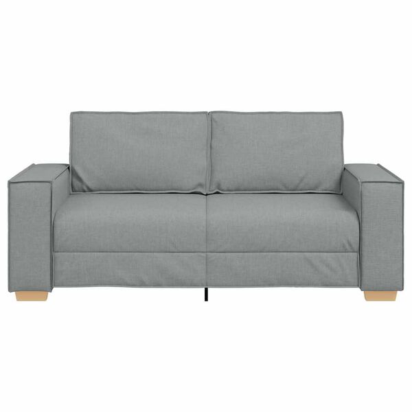 vidaXL 2-Sitzer Sofa Hellgrau 140 cm Stoff