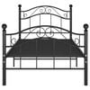 vidaXL Bett Schwarz Metall 90x200 cm