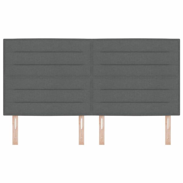 vidaXL Kopfteil mit Kopfteil Dunkelgrau 180 cm Kunstleder