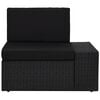 vidaXL 8-tlg. Garten-Lounge-Set mit Kissen Schwarz Poly Rattan