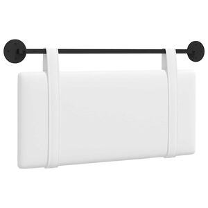 vidaXL H&auml;ngevorderseite Wandmontiert Uni Wei&szlig; 90 x 55 x 5 cm Stoff