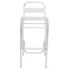 vidaXL Stapelbare Barhocker 2 Stk. Aluminium