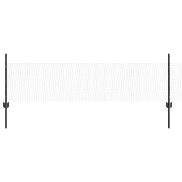 vidaXL Zaun mit Pfosten Grau 0,5 x 50 m Stahl und PVC