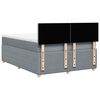 vidaXL Boxspringbett mit Matratze Hellgrau 140x190 cm Stoff