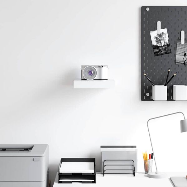 vidaXL Schweberegal Wei&szlig; 23x23,5x3,8 cm MDF