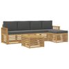vidaXL Outdoor-Sofagarnitur 6 pcs Wei&szlig; und Anthrazit 59 x 59 x 37 cm