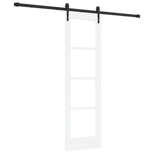vidaXL Schiebet&uuml;r ORKDAL 61 x 198,5 cm Massivholz Kiefer und Glas Wei&szlig;
