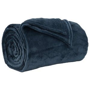 vidaXL &Uuml;berwurfdecke Marineblau 130 x 150 cm Fleece