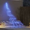 vidaXL LED Weihnachtsbaum mit Erdspießen Blau 300 cm Metall