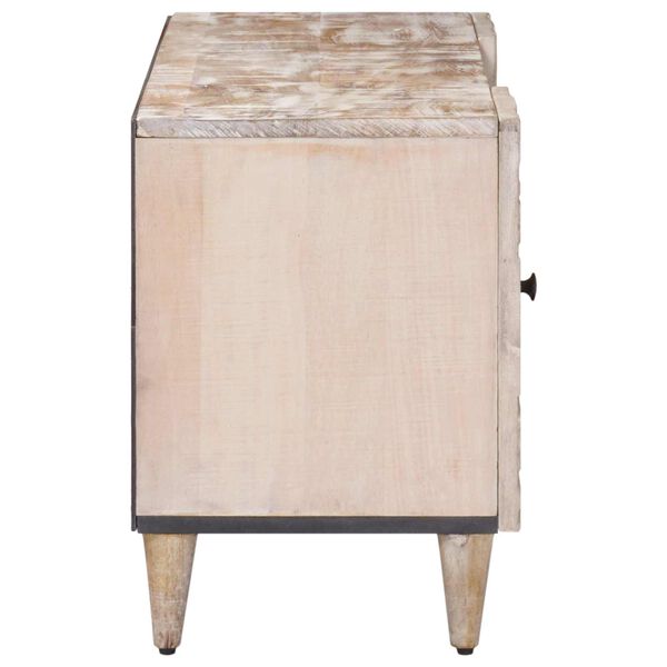 vidaXL TV-Schr&auml;nk Wei&szlig; 105 x 33,5 x 46 cm Massivholz Mango