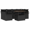 vidaXL Garten-Sofa-Set 7 stk. Schwarz Poly Rattan