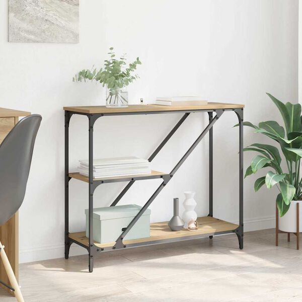 vidaXL Konsolentisch Artisan-Eiche 88,5 x 30 x 75 cm Holzwerkstoff