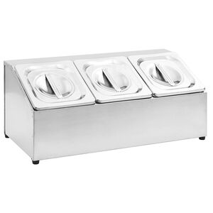 vidaXL Gastronorm-St&auml;nder mit 3 GN 1/6 Beh&auml;ltern Edelstahl