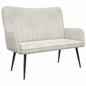 vidaXL 2-Sitzer Sofa Creme 115 x 61 x 87 cm Samt