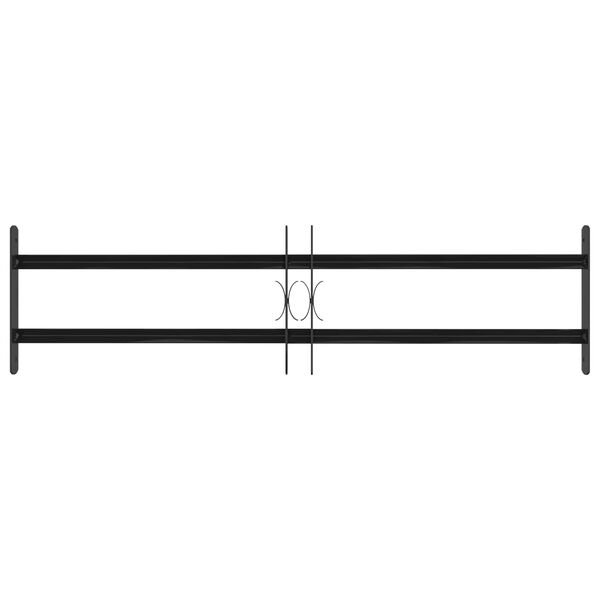 vidaXL Fenstergitter Schwarz 115 x 30 cm Pulverbeschichteter Stahl