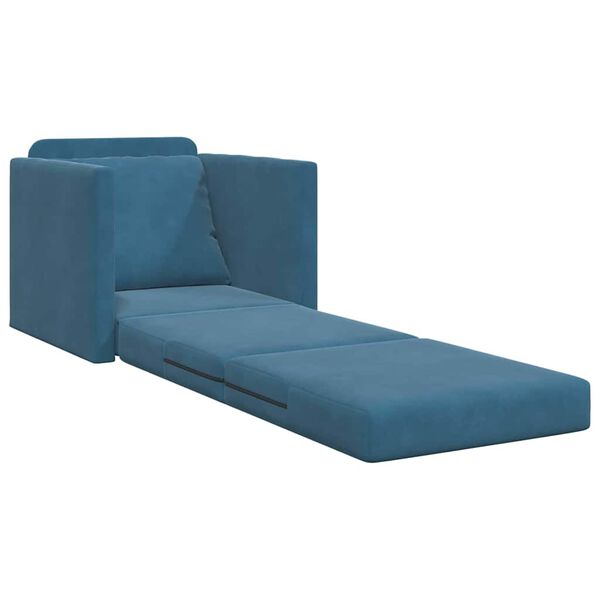 vidaXL Schlafsofa Blau 74 x 77 x 81 cm Samt