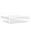 vidaXL Bettgestell mit Kopf- und Fu&szlig;teil Metall Wei&szlig; 193x203 cm