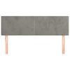vidaXL Kopfteile Hellgrau 144x5x78/88 cm Samt