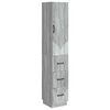 vidaXL Schrankset 2 Stk. 33 x 34,5 x 87 cm Holzwerkstoff Grau Sonoma