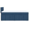 vidaXL Boxspringbett mit Matratze Blau 90x190 cm Stoff
