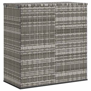 vidaXL Garten-Kissenbox PE Rattan 100x49x103,5 cm Grau
