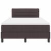 vidaXL Boxspringbett mit Matratze Dunkelbraun 120 x 190 cm Stoff
