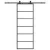 vidaXL Schiebet&uuml;r mit Beschlag Schwarz 76x205 cm ESG-Glas
