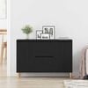 vidaXL Sideboard mit Schubladen Schwarz 102 x 35 x 60 cm Holzwerkstoff