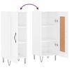 vidaXL Sideboard Hochglanz-Wei&szlig; 34,5x34x90 cm Holzwerkstoff