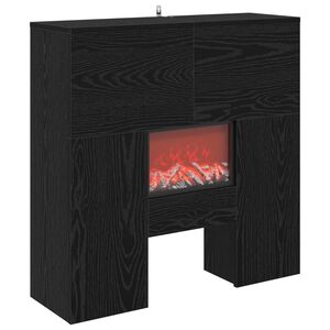 vidaXL Elektrokamin Schwarz Eichen-Optik 75 x 24,5 x 75 cm