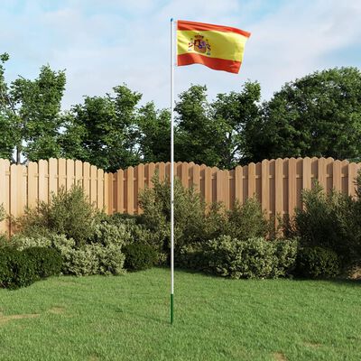 vidaXL Flagge Spaniens und Mast Aluminium 6 m