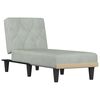 vidaXL Chaiselongue Hellgrau Samt