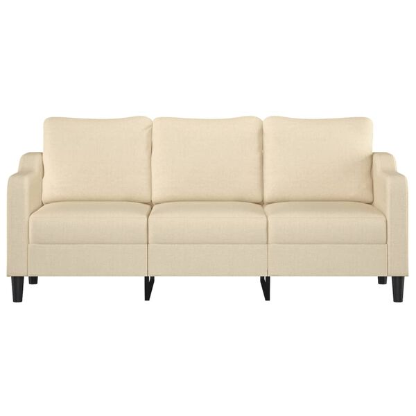 vidaXL 3-Sitzer-Sofa Creme 180 cm Stoff