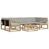 vidaXL Outdoor-Sofagarnitur 7 pcs Wei&szlig; und Hellgrau 79 x 79 x 37 cm