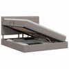 vidaXL Aufbewahrungsbett mit Matratze Taupe 140 x 200 cm Stoff