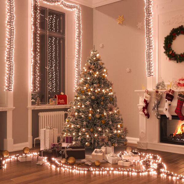 vidaXL LED-Lichterkette mit 2000 LEDs Warmweiß 17 m PVC