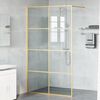 vidaXL Walk-in Duschwand Gold 115 x 195 cm Geh&auml;rtetes Glas