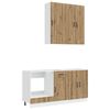 vidaXL K&uuml;cheneinheit KALMAR 5 Stk. Artisan-Eiche Holzwerkstoff