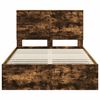 vidaXL Bettrahmen Ger&auml;ucherte Eiche 120 x 190 cm Ingenieurs Holz