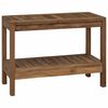 vidaXL Bad Beistelltisch Natur 60 x 30 x 45 cm Massivholz Teak