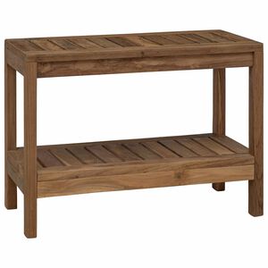 vidaXL Bad Beistelltisch Natur 60 x 30 x 45 cm Massivholz Teak